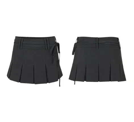 페인오어플레져 rue pleats skirt charcoal